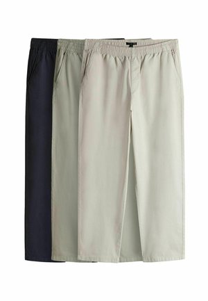 3 PACK PULL ON RELAXED FIT - Stoffhose - navy khaki