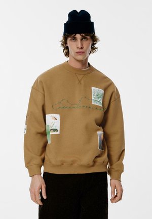 PATCHWORK - Mikina - brown