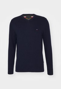 PIMA V NECK - Pullover - desert sky