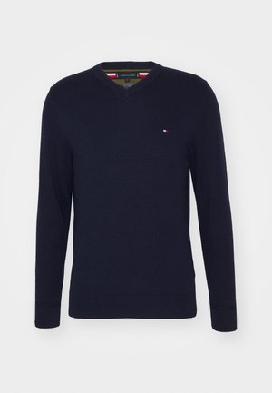 PIMA V NECK - Jumper - desert sky
