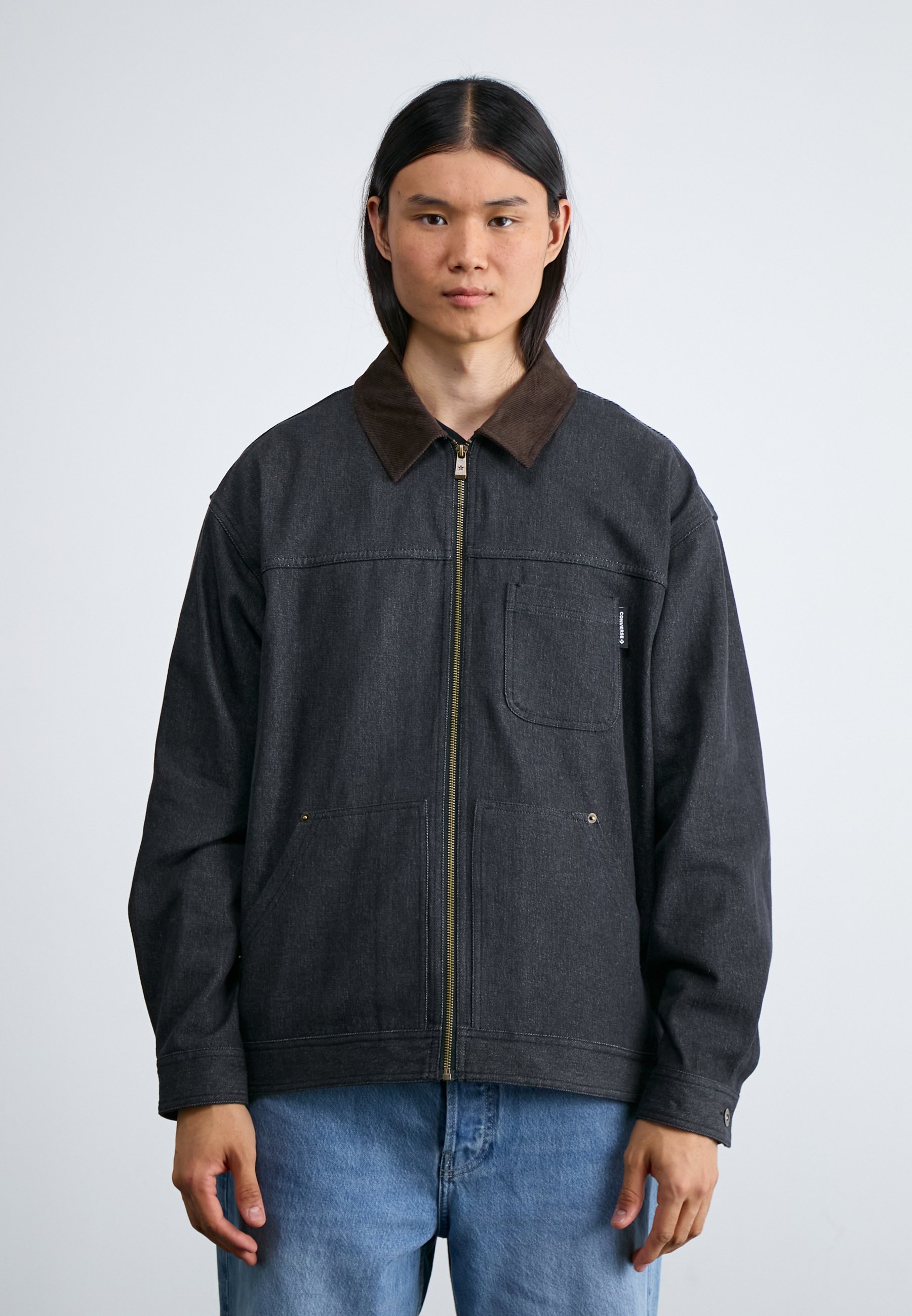 Converse Denim jacket - washed black denim/black denim - Zalando.ie