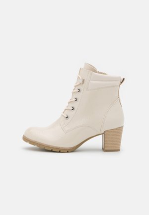 Marco Tozzi Lace-up ankle boots - cream