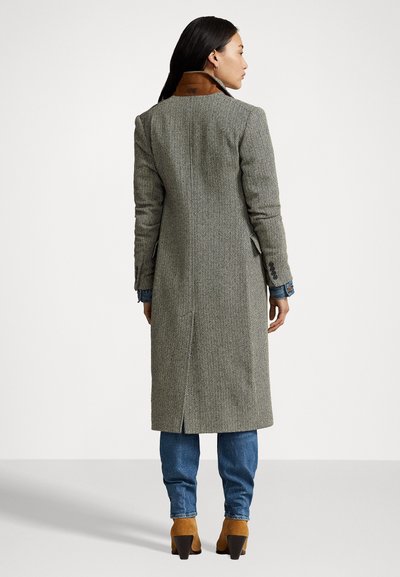 Polo Ralph Lauren HERRINGBONE COAT - Klasisks mētelis - black/cream