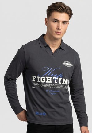 Sublevel, SUBLEVEL LANGARM POLOSHIRT - Polo shirt - dark-grey