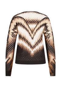 Taifun RUNDHALS  MIT AJOUR  - Strickpullover - schwarz gemustert