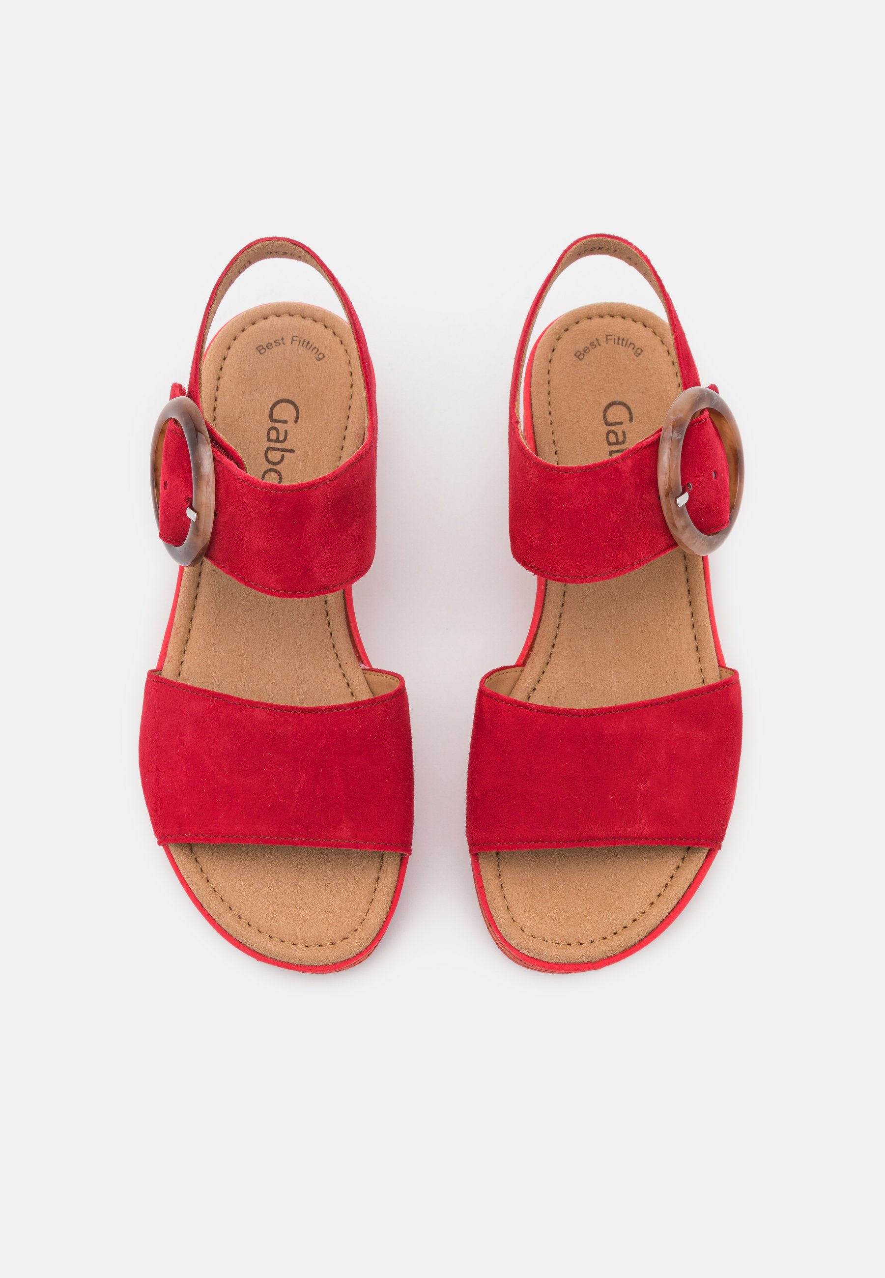 Gabor Sandalen met plateauzool - rubin/rood - Zalando.be