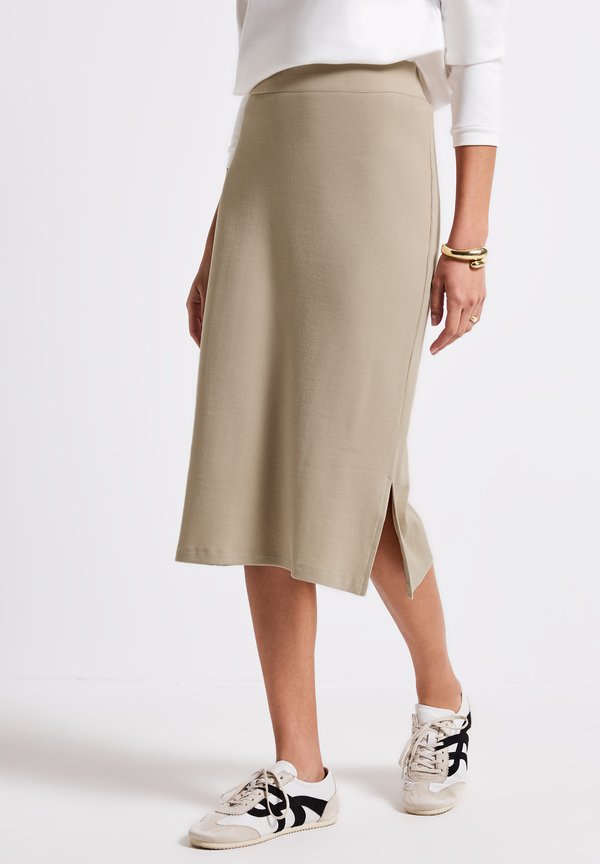 STRUKTUR - Bleistiftrock - beige