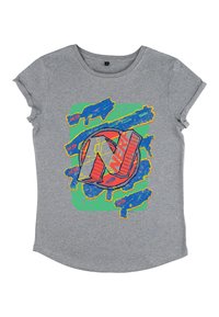 Henry Tiger NERF SCRIBBLE - T-shirts print - melange grey