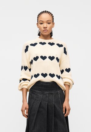 VIJAMILLA O NECK - Vesta - birch/navy blazer