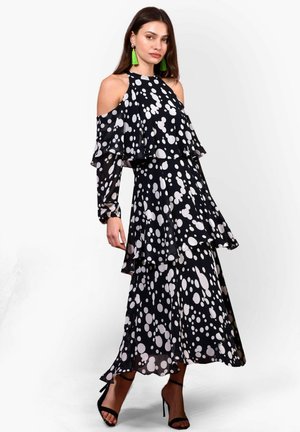 MILLIE ABSTRACT SPOT COLD SHOULDER - Maxi dress - black