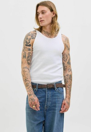 TANK EINFARBIG RUNDHALSAUSSCHNITT  - Top - bright white