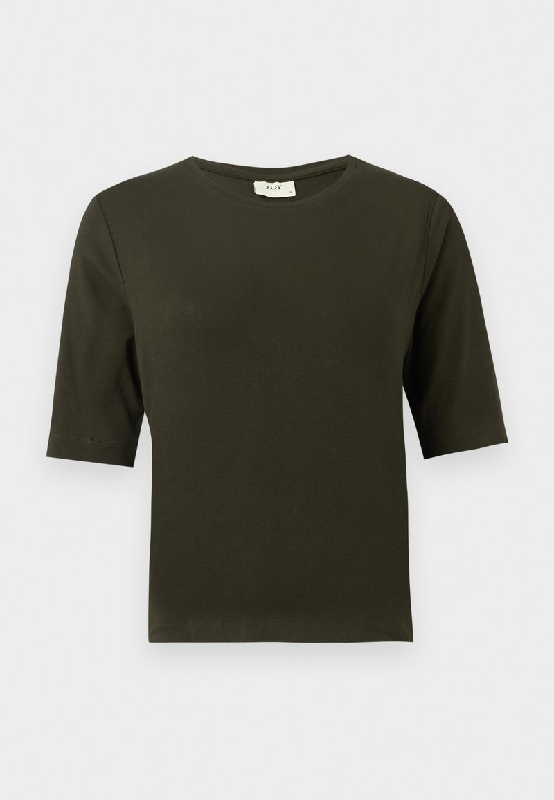JDY T-shirt basic donkergroen
