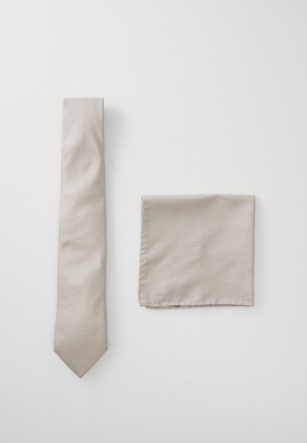 TIE SET - Pocket square - light beige