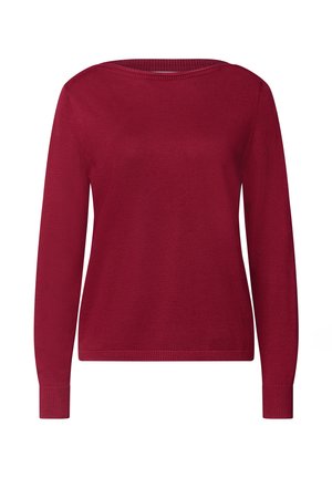 Street One, BASIC SWEATER WITH A BOAT NECK - Jumper - inferno red