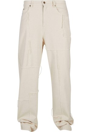 Karl Kani FIVE POCKET PATCHWORK BAGGY  - Relaxed fit jeans - ecru