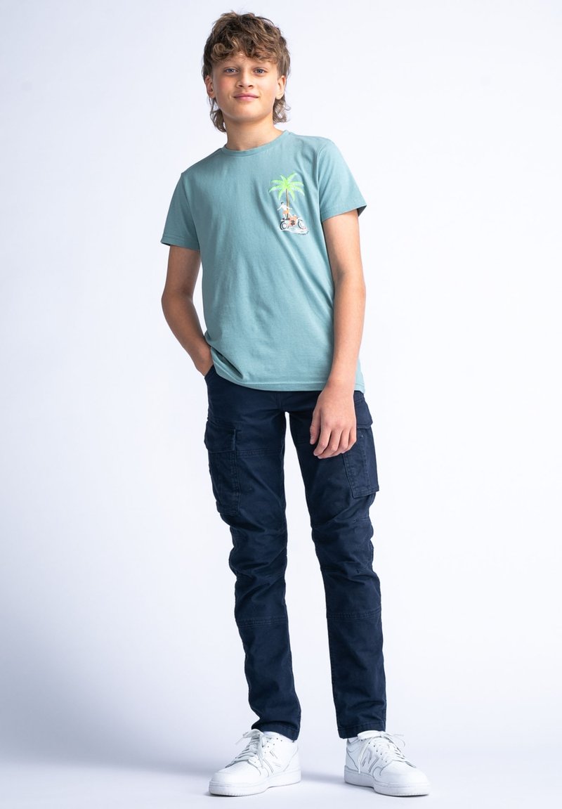 Petrol Industries T-Shirt print - aqua grey
