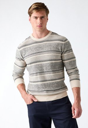Guess, LUDO CN LS STITCHED STRIPES SW - Maglione - sm jacquard stripes
