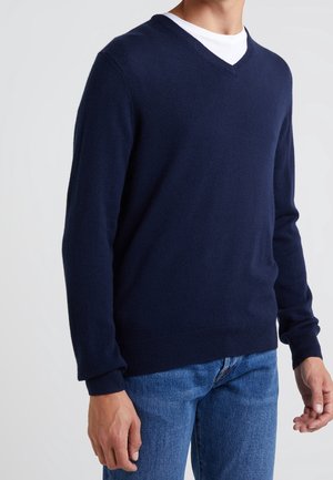 Stickad tröja - dark blue
