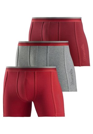 Bench 3 PACK - Kurze Boxershorts - bordeaux grau meliert  rot