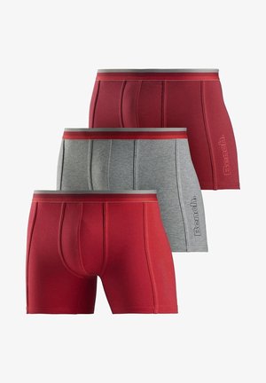 Bench 3 PACK - Kurze Boxershorts - bordeaux grau meliert rot