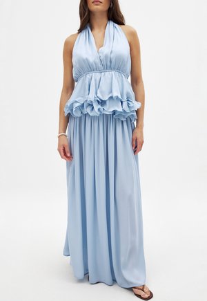 FLOWY - Maxi skirt - blue