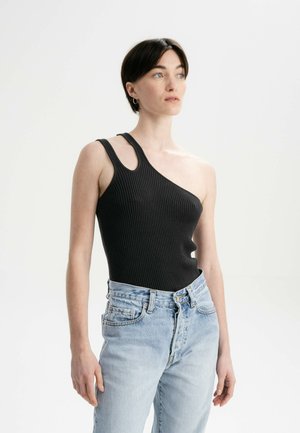 ONE SHOULDER STRICK ROJANA - Top - schwarz