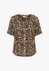 KCAMI SHORT SLEEVE PRINTED - Blouse - naturel leopard print