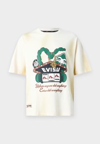 SEAGULL & VIRTUAL VACATION PRINT WASHED TEE - T-shirts med print - beige