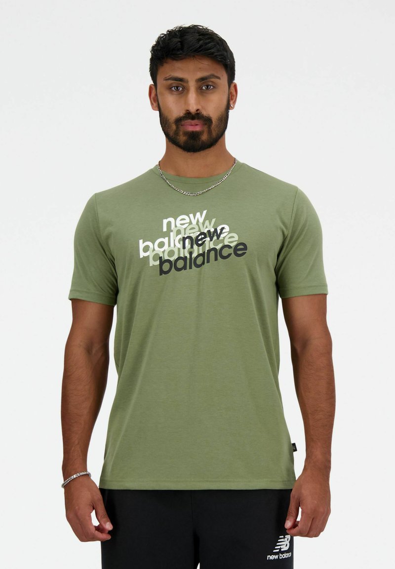 New Balance T-shirt print groen New Balance T-shirt print groen