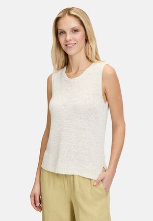 MIT RUNDHALSAUSSCHNITT - Maglione - rohweiß