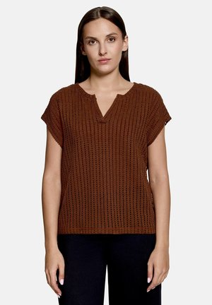 Betty & Co, BETTY & CO KURZARM STRUKTURSHIRT - T-shirt basique - braun