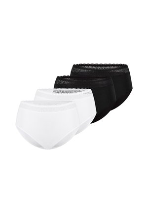 4 PACK - Slip - weiß/schwarz