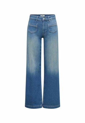 ONLY, WIDE-FIT JEANS ONLMADISON HIGH WAIST WIDE LEG FIT JEANS - Wide Leg - medium blue denim
