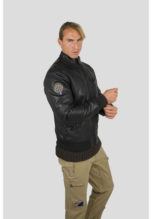 CARDINAL ALPHA - Veste en cuir - noir