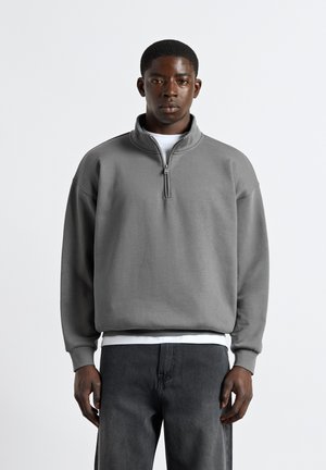 Burocs, BASIC MOCK NECK ZIP - Pusa - gray