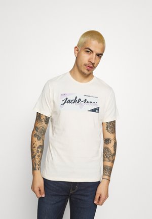 JORLOGON TEE CREW NECK - Triko s potiskem - seedpearl