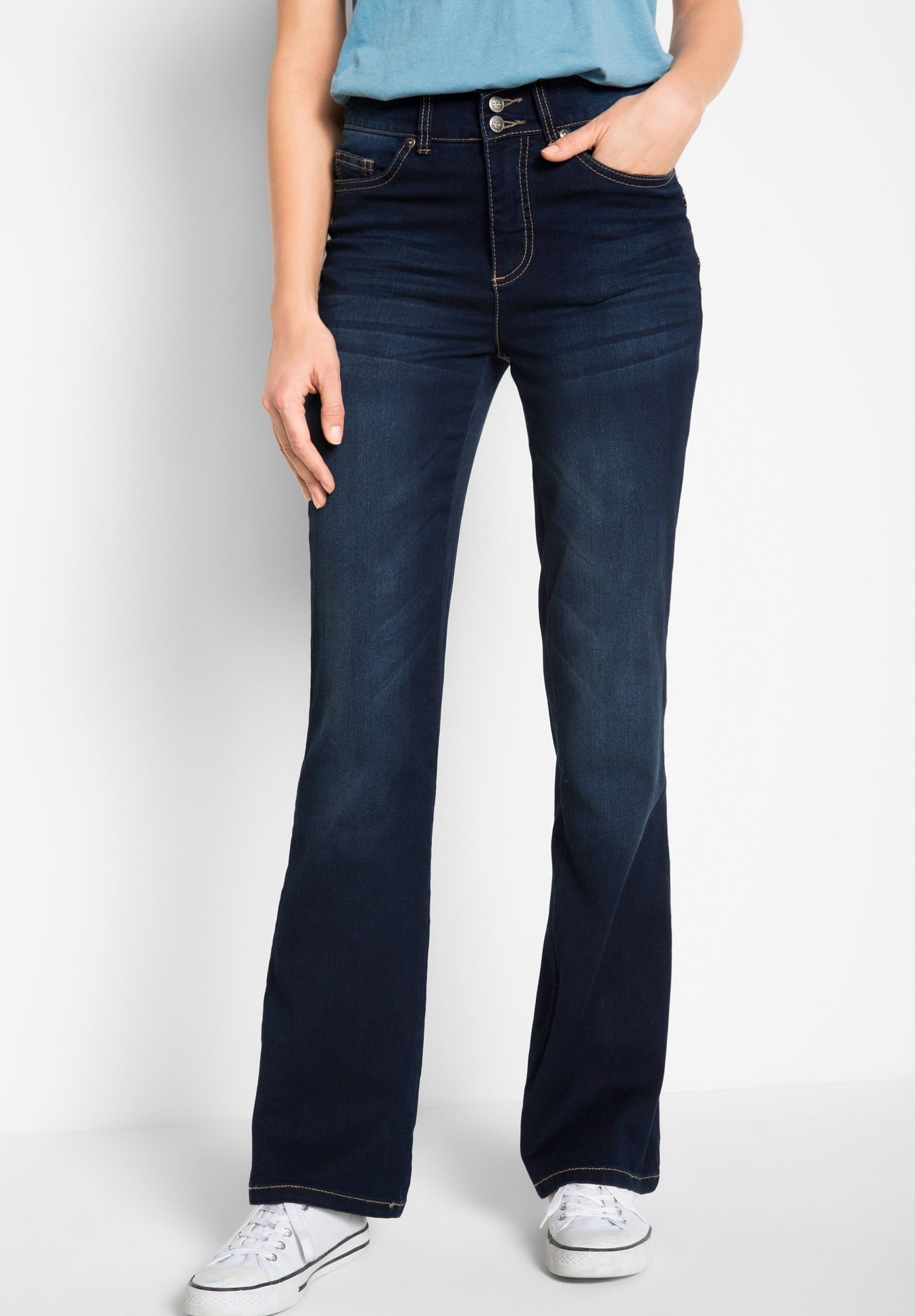 bonprix Jeans bootcut - schwarz/blu scuro - Zalando.it