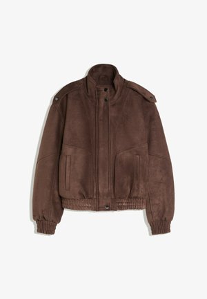 Bershka, Veste en similicuir - brown