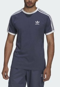 adidas Originals STRIPES TEE UNISEX - Potiskana majica - blue