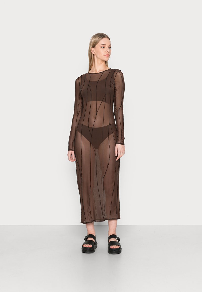 Weekday SHAE SEAM DRESS - Vestido comprido - brown/black