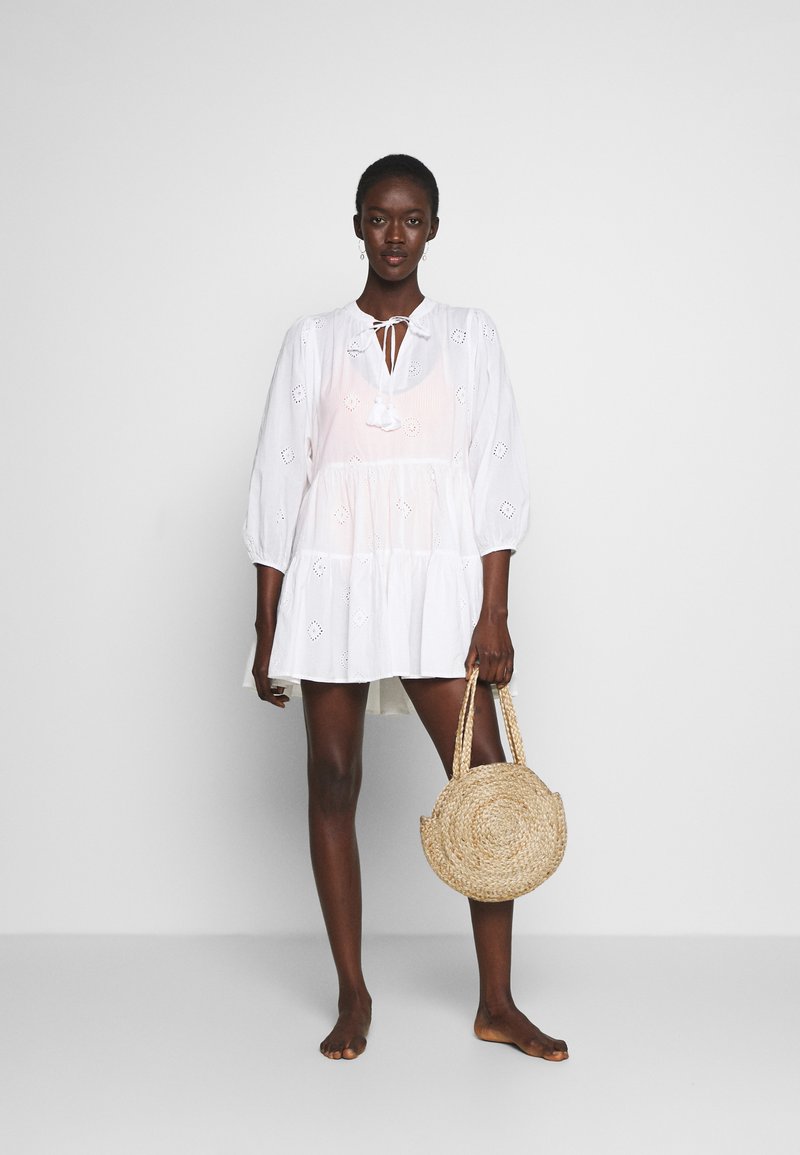 Seafolly BEACH EDIT EMBROIDERY TIERED DRESS - Beach accessory - white -  Zalando.ie