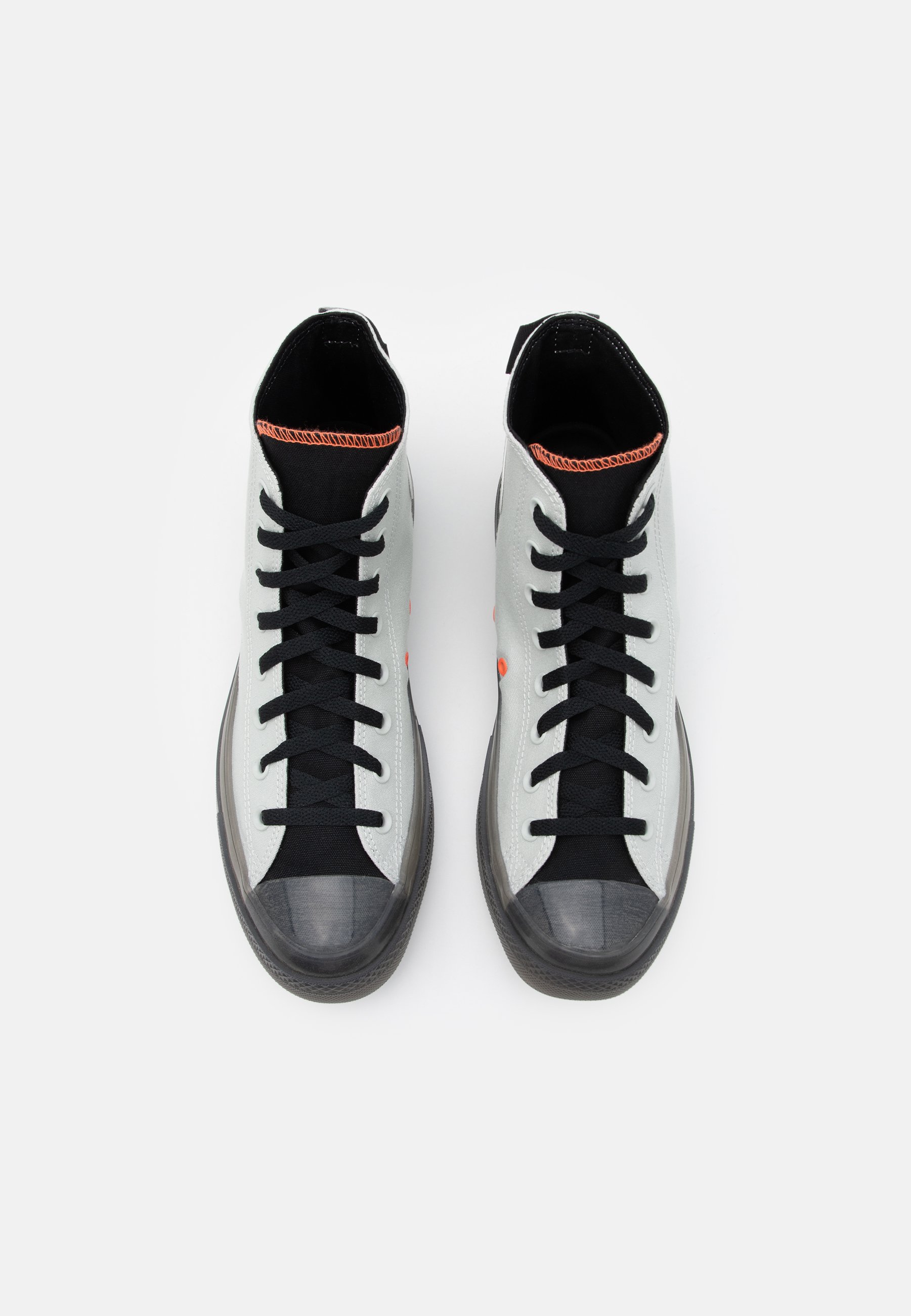 silver and black converse