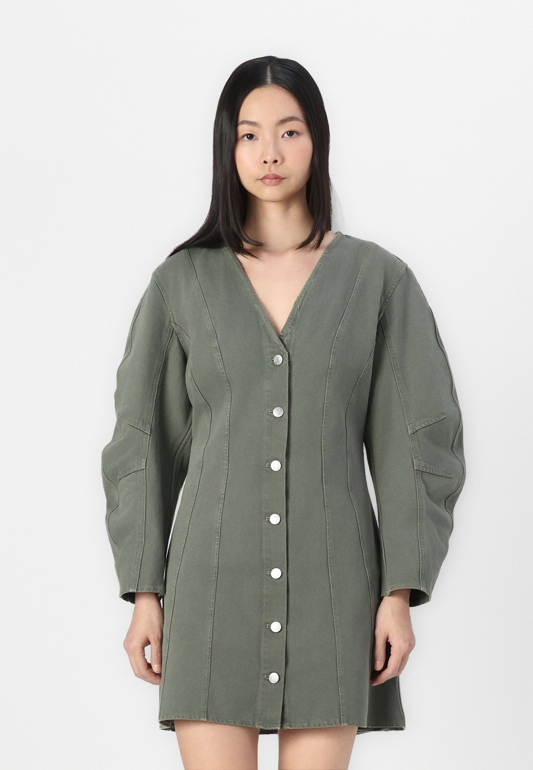 Gap Tall HORSESHOE MINI DRESS - Denim dress - mesculen green/brown - Zalando.ie Gap Tall HORSESHOE MINI DRESS - Denim dress - mesculen green/brown - Zalando.ie
