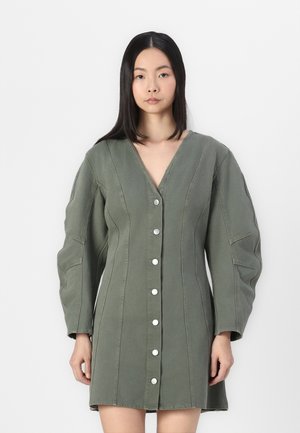 HORSESHOE MINI DRESS - Vestito di jeans - mesculen green