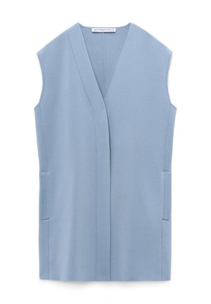 ADOLFO DOMINGUEZ, ADOLFO DOMINGUEZ SEMI-FITTED KNIT VEST SEMI-FITTED KNIT VEST - Waistcoat - blue