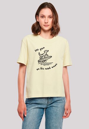 SEE YOU ON THE NEXT WAVE - T-Shirt print - softyellow