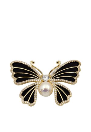 HEBE JEWELS Broche - schwarz weiss gold