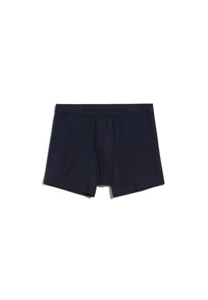 Marineblaue Baumwolle Boxershorts mit einem weichen, elastischen Bund und einem strukturierten Logo. Für Komfort gestaltet und mit enger Passform.