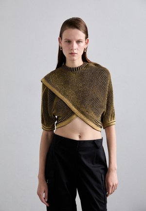 Felső - black/gold-coloured