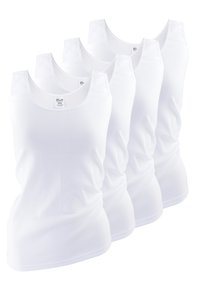 4ER SET TANK TOP MIT SATINBAND-EINFASSUNG - Maglietta intima - weiss